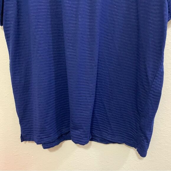 Nike Golf Dri Fit Shirt Men's XL Dark Royal  Blue Tonal Stripe Performance. - Picture 4 of 11